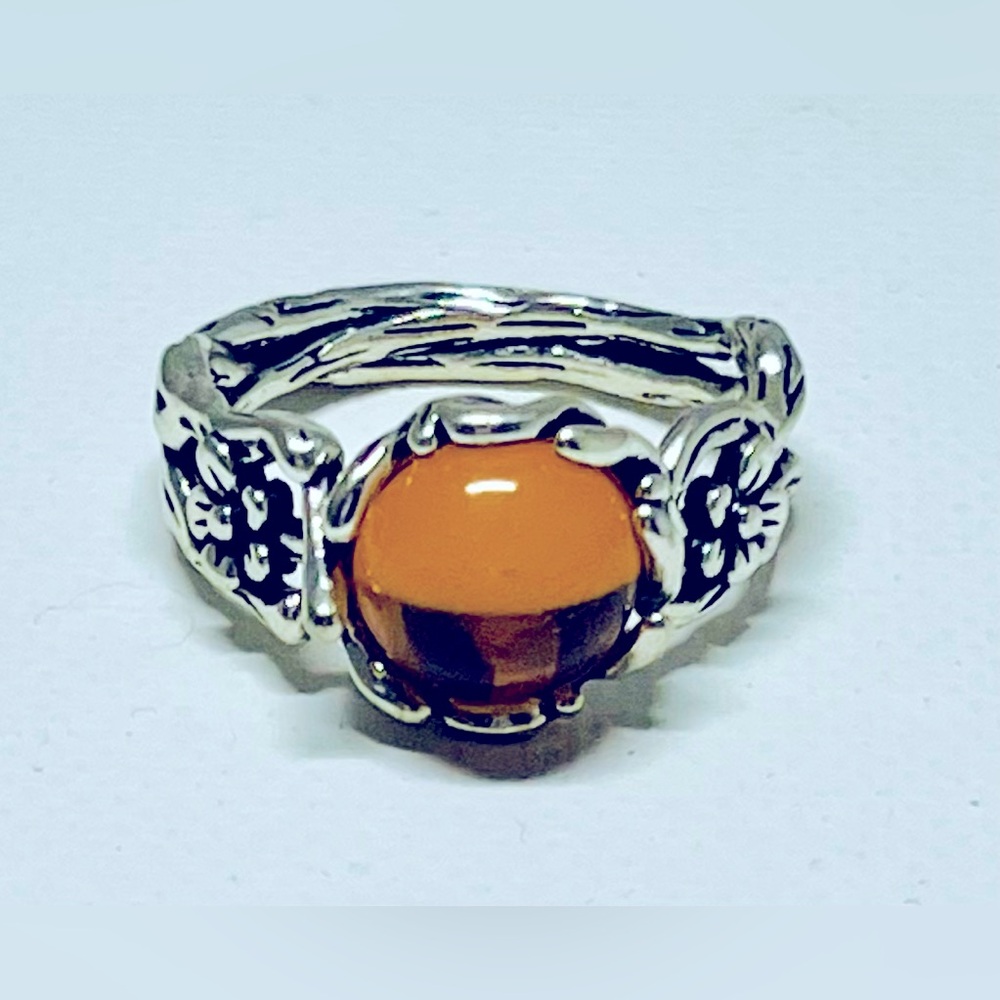 Tiger Eye Gemstone Ethnic Handmade Ring Jewelry Women Gift US Size-8